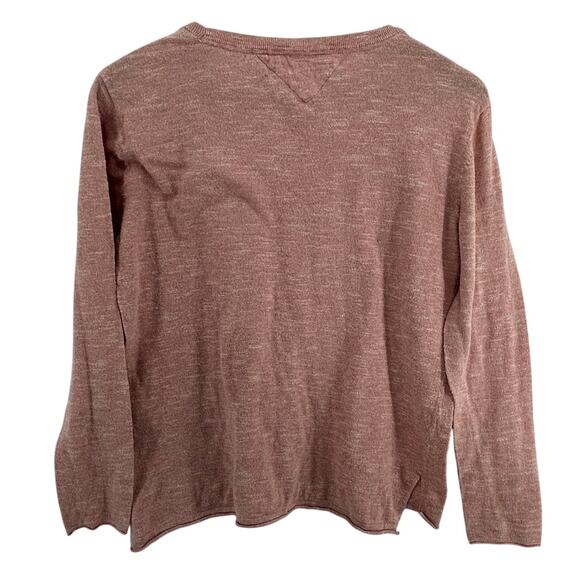 Tommy Hilfiger Cotton Sweater Medium Pink Lightweight Pastel Soft Girl Cozycore - Picture 2 of 7